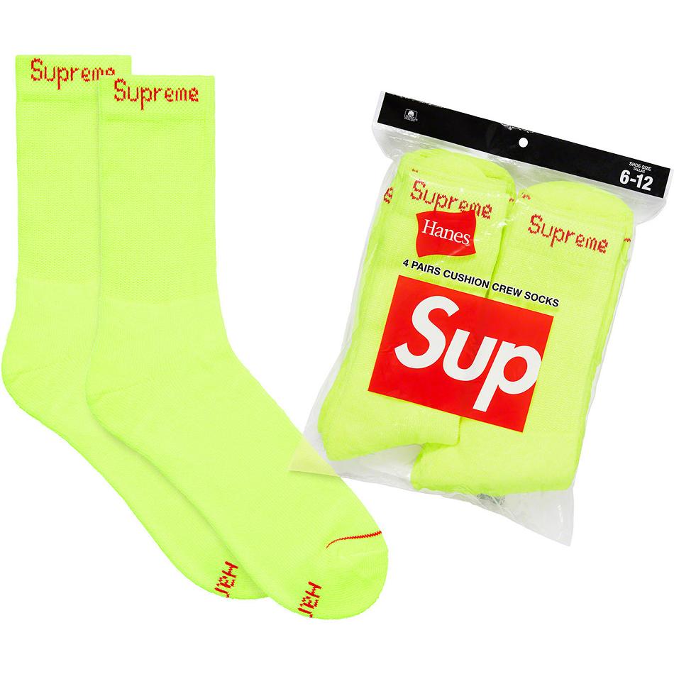 Calcetines Supreme Hanes® Crew Socks (4 Pack) Verde | Supreme 536RW